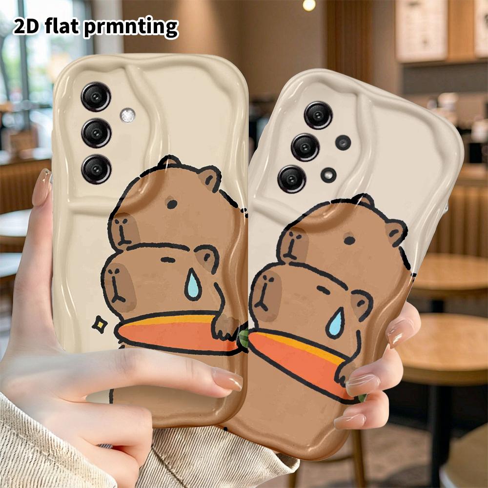 Phone case: 2D flat Samsung Galaxy A34 A35 S20 S22 S21 FE Plus Ultra protective case, nibbling a carrot, Christmas and Halloween gift