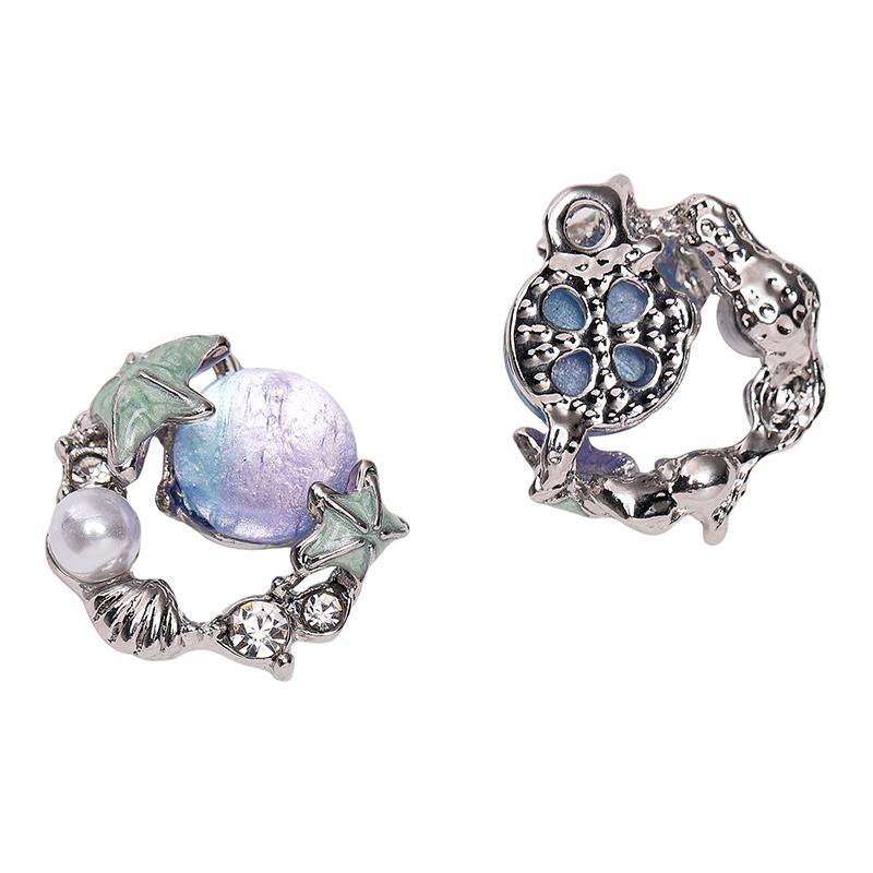 1pc/bag Alloy Inlaid Glass Pendant DIY Bracelet Necklace Earrings Jewelry Accessories