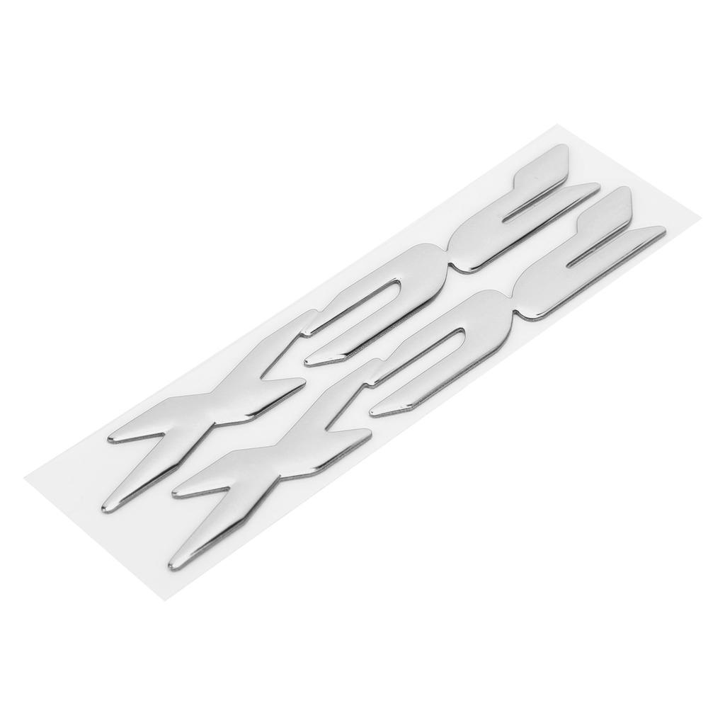 Pair Motorcycle Sticker 3D Flexible Plastics Side of Logo Decal Part for Honda Pcx 150 125 2017‑2019Silver