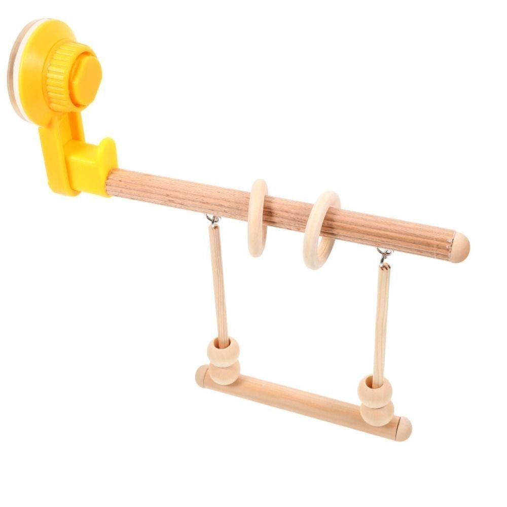 Suction Cup Bird Perch Suspended Parrot Training Rack Platform Parakeet Swing Toy  Window