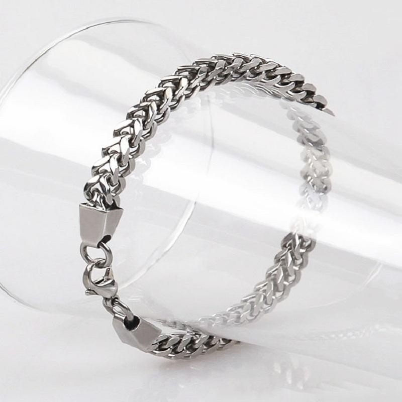 316L Stainless Steel Cuban Chain Bracelet for Men Women Figaro Vintage Metal Viking Kpop Pulseras Emo Cute Luxury Jewelry Gift