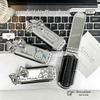 Silver Sanrio Foldable Air Cushion Comb with Mirror for Female Students - Portable Mini Comb