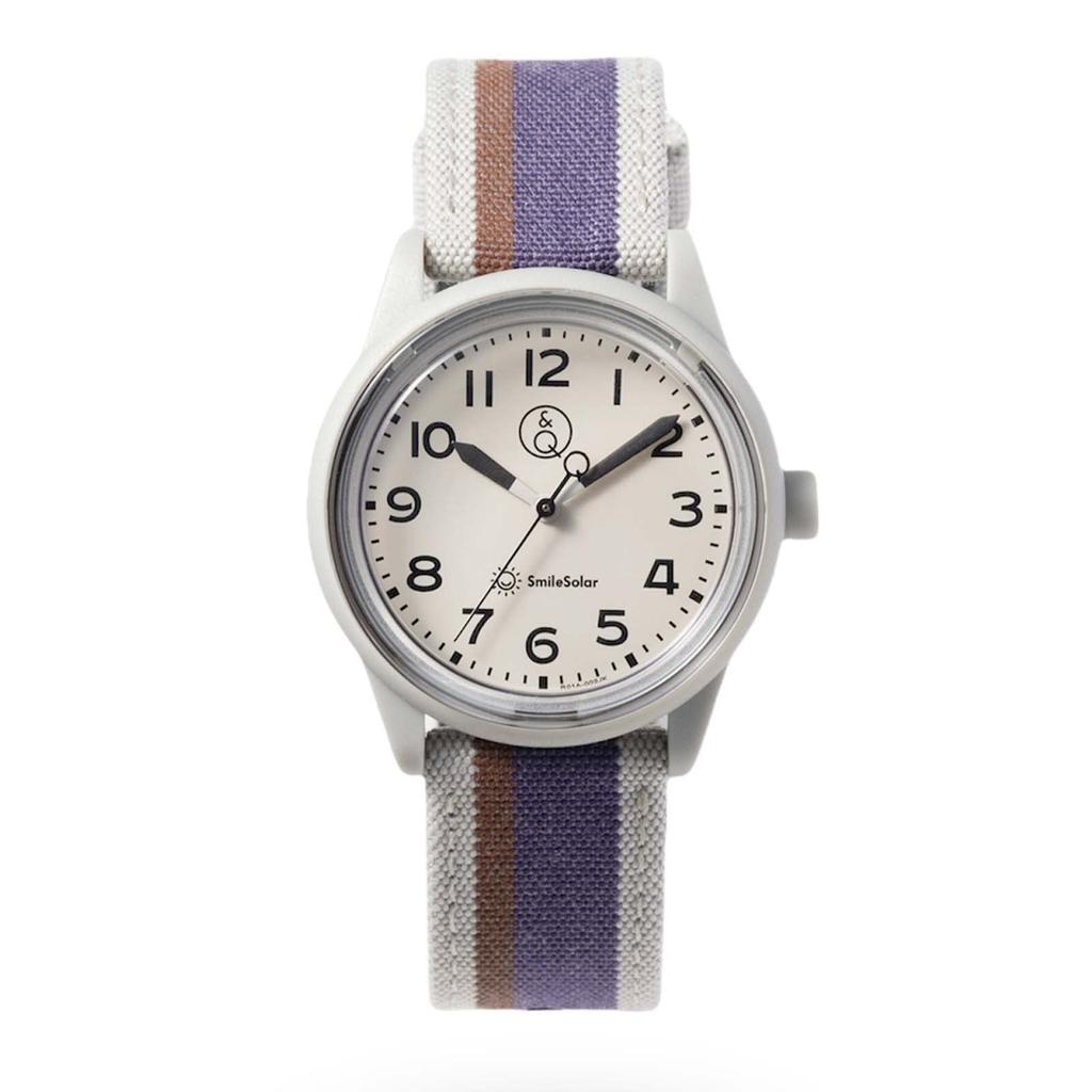 SmileSolar Smile Analog Waterproof Watch Purple Q&Q (Q&Q Solar) Solar-Powered R01A-002JK Women's