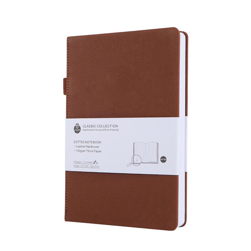 A5 Business Notebook with Page Numbers & Binding Strap - Thick Journal for Office Use A5
