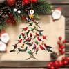 Sparkling Hummingbird Christmas Ornament Double-Sided Colorful Design Stack Hummingbird Ornament Winter Bird Xmas Decor