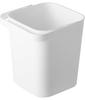 Yamazaki Tower Bucket with Lid, 12L, White, Approx. W27.5 X D26.5 X H28cm, Square, with Handle, Storage Box, 4208