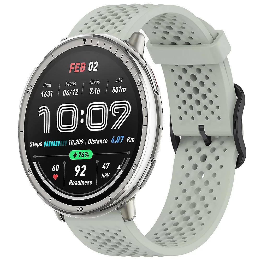 20m Silikonarmband für Amazfit Active 2 Armband Sport Austauschbares Armband für Amazfit GTS 4 mini 3 2 2e/Bip 3/3 Pro/Bip U Pro Band