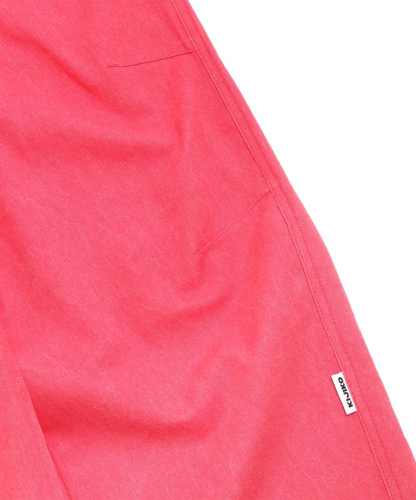 KIJIKO Ke613. Move Pigment Wide Pants Red