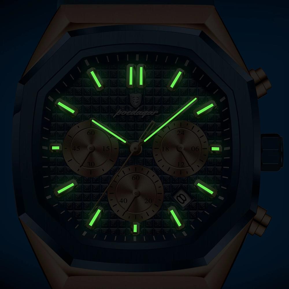 Ceas de Afaceri Pentru Bărbați Rezistent la Apă Luminos Cronograf Dată Ceas de Mână Bărbătesc Curea Silicon Cuarț Ceasuri pentru Bărbați