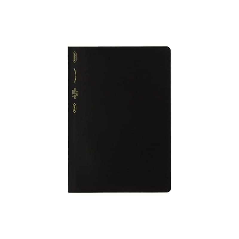 Nitoms STALOGY Notebook, A5 Grid, 1/2 Year Notebook, Black, S4108