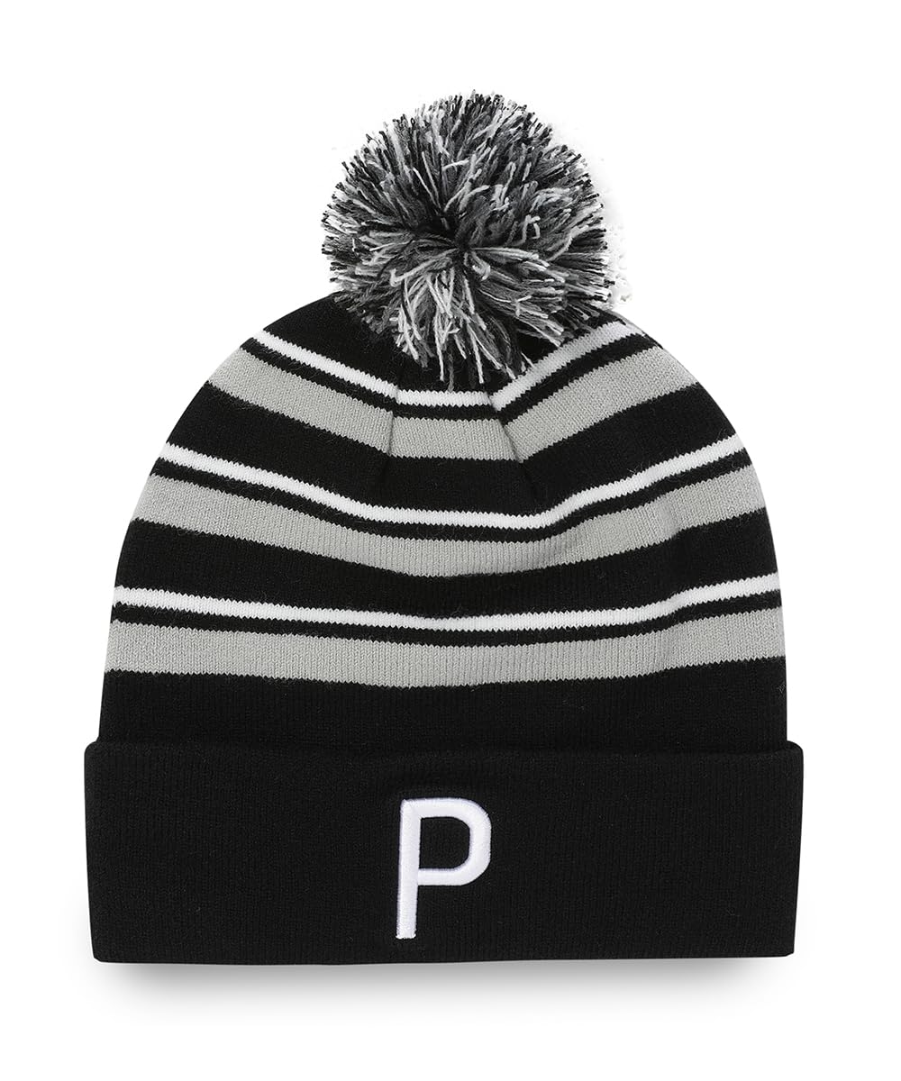 

Golf WRMLBL Stripe Pom Beanie 024809 Ash Gray Black [PUMA] Мужская