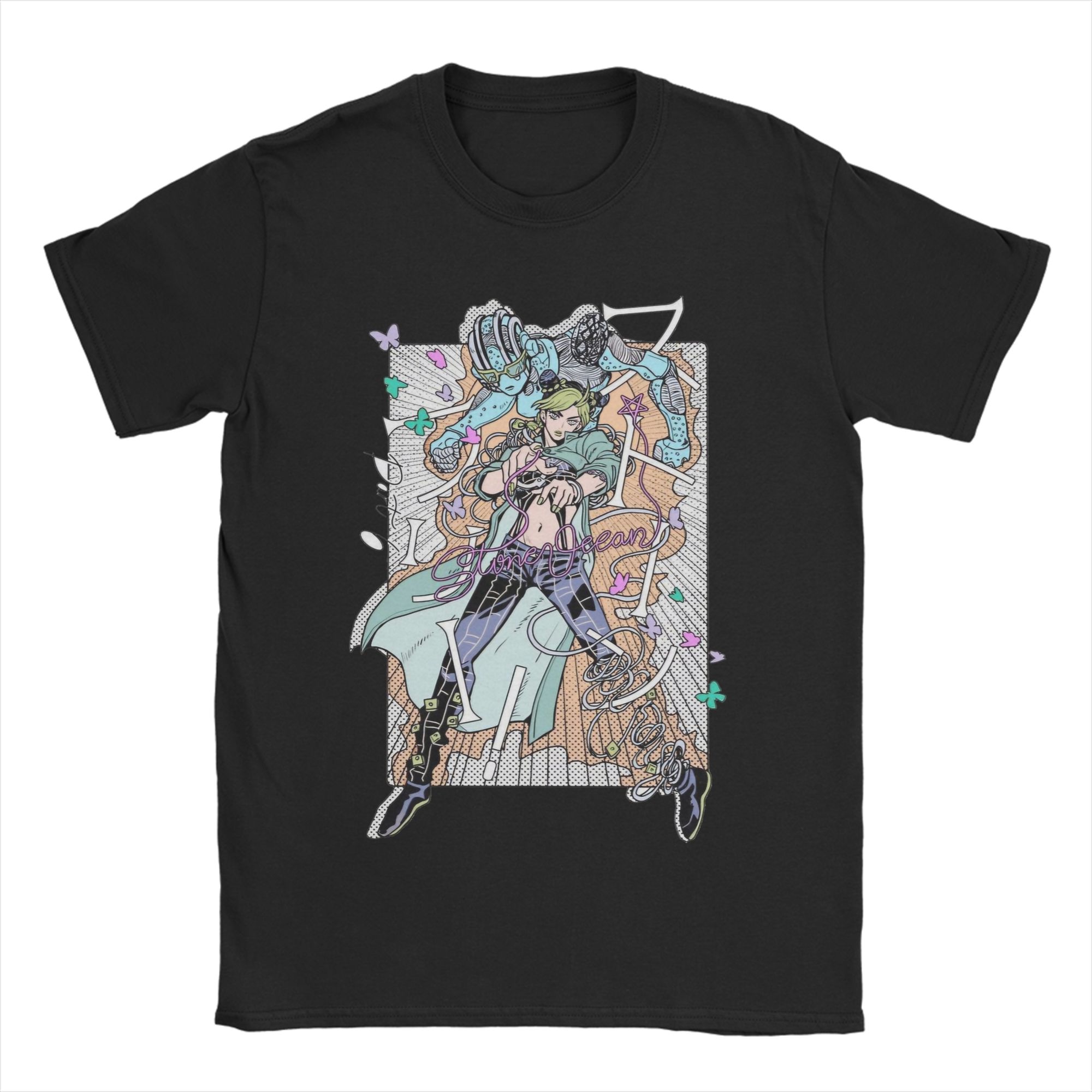 

Men T-Shirts Chorokichi Jojos Bizarre Adventure Humor 100% Cotton Tee Shirt Short Sleeve T Shirts Crew Neck Tops Plus Size 5XL різнокольоровий