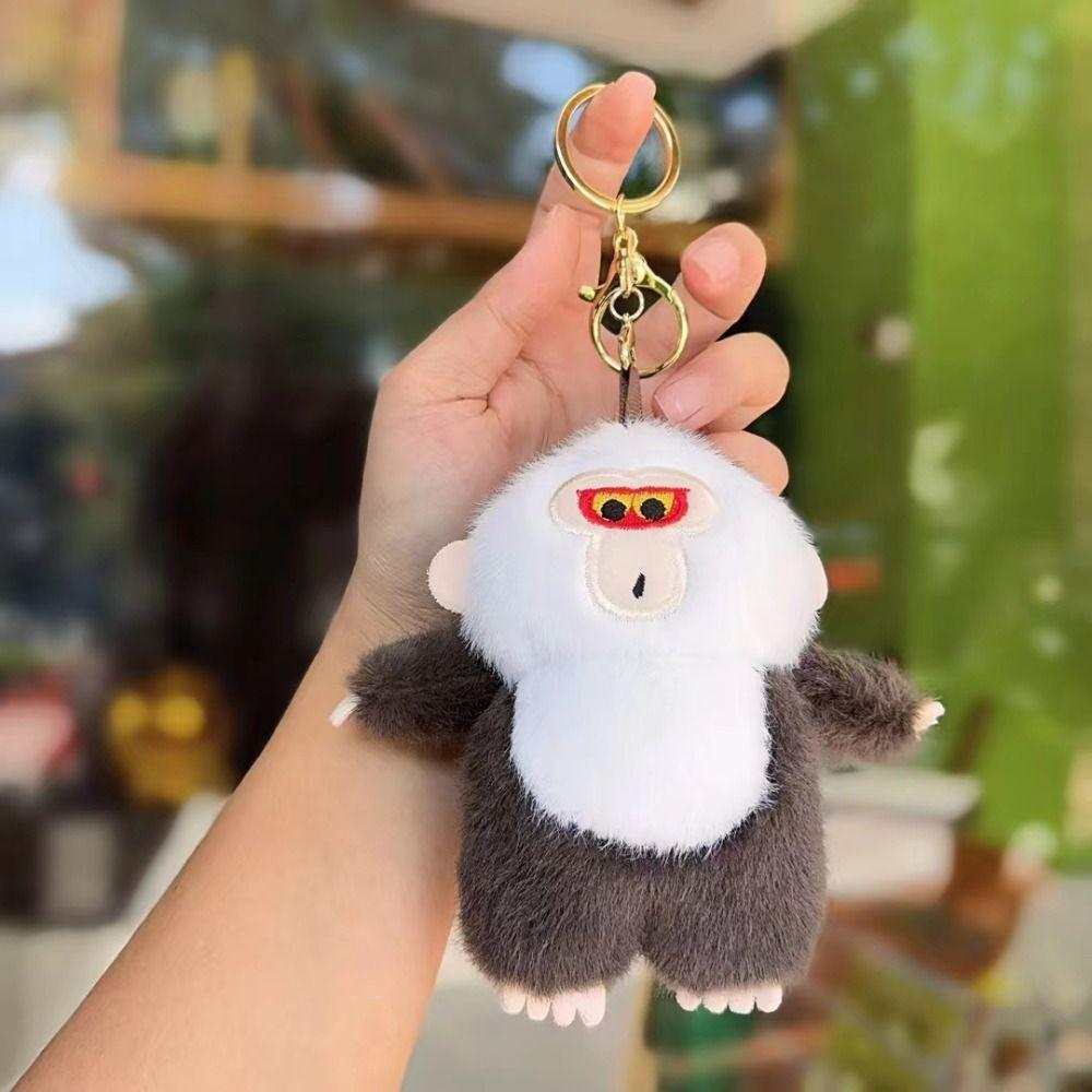 Plush Doll White-Faced Monkey Plush Toy Stuffed Animals Monkey Car Pendant  Car Trinket