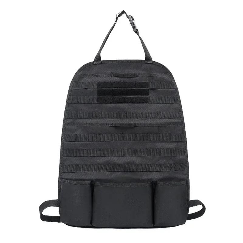 Universal Car Seat Back Organizer Tactical Molle Car Seat Organizer Storage Bag Self-driving Hunting Seat Cover Bag Accessories