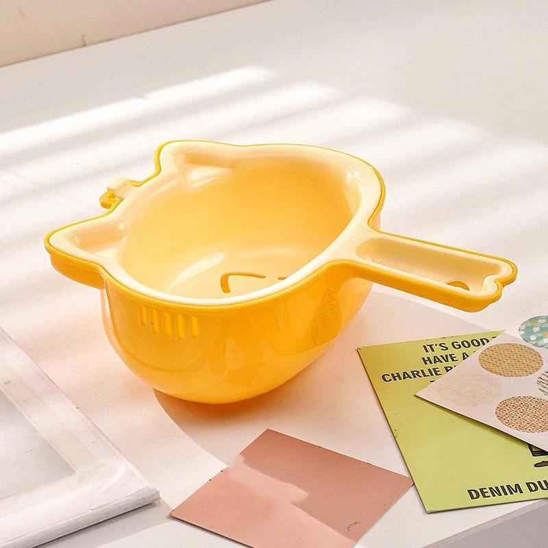 2-IN-1 Eco-Friendly Vegetable Fruit Cleaning Drain Basket Reusable Kitchen Strainer for Sustainable Home Living
