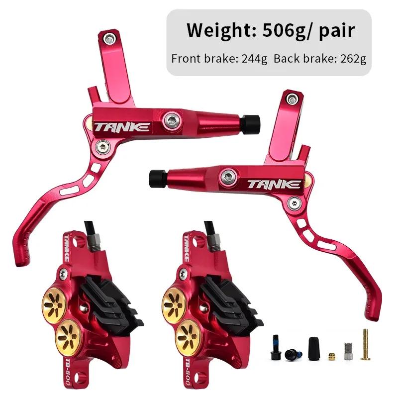 TANKE MTB 4 Piston Hydraulic Disc Brake 900/1700mm  4 Piston Resin Brake Pads Oil Pressure AM DH Road MTB Ultralight Disc Brake