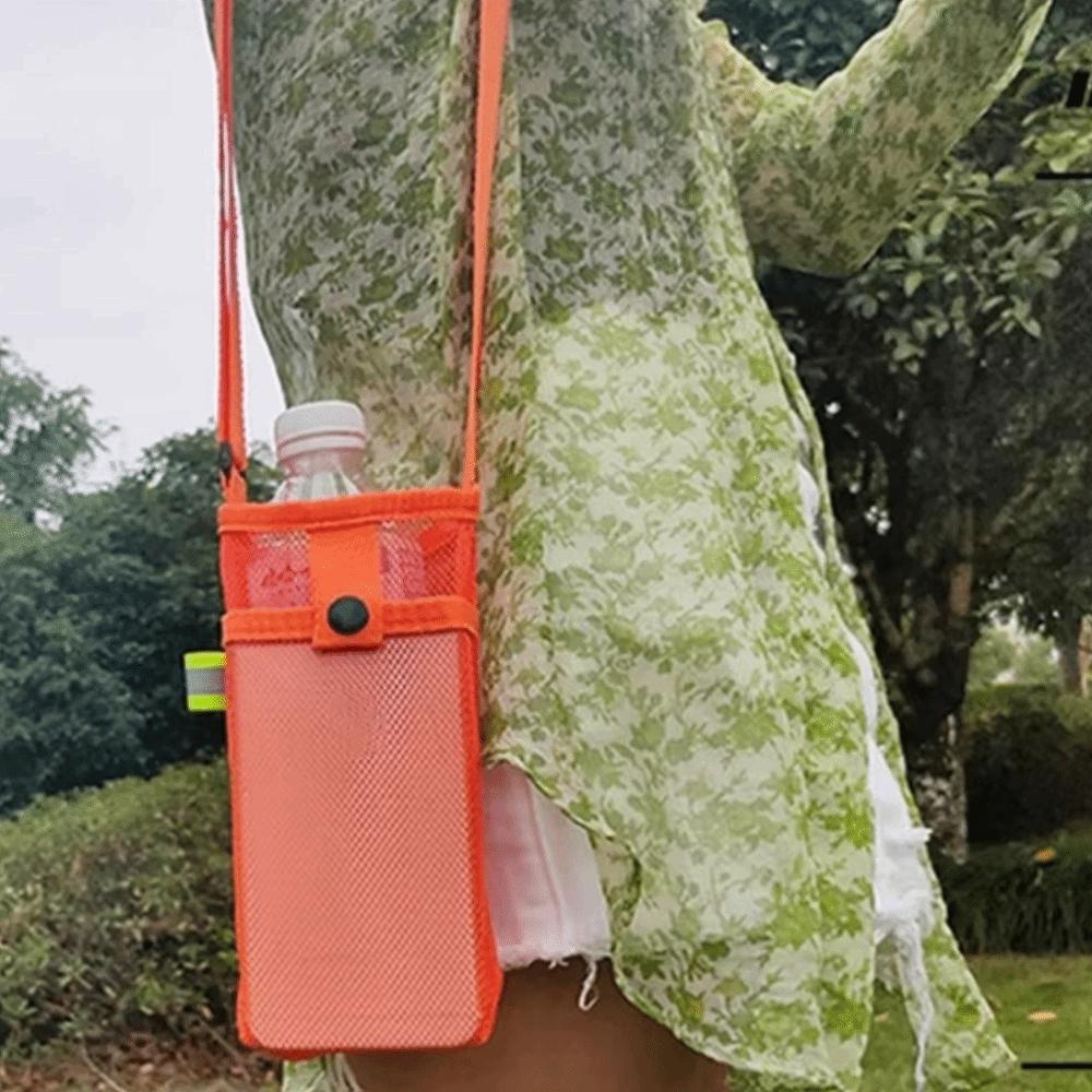 Mesh Sport Water Bottle Cover Portable Cup Sleeve Pouch Insulated Carrier Mobile Phone Bag  Outdoor