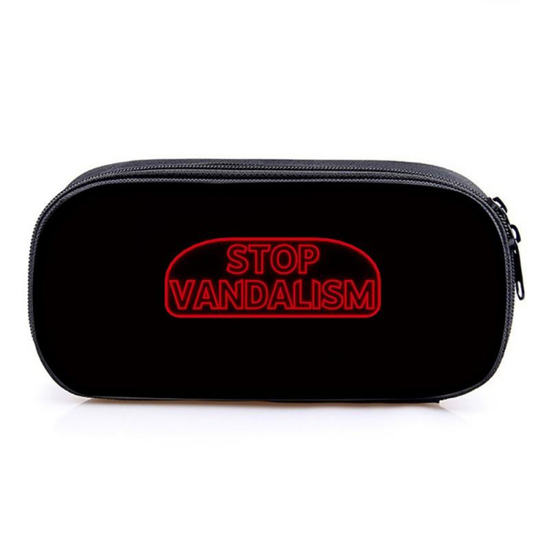 Skibidi Toilet Themed Double Layer Pencil Case Kids Students With Inner Compartment Organized Stationery Bag