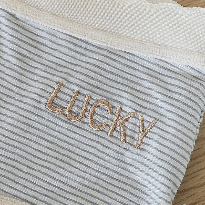 Spodní prádlo Dámské čisté bavlněné antibakteriální prodyšné proužek ve střední části pasu pohodlné hip lift sexy velké roztomilé dámské trojúhelníkové šortky