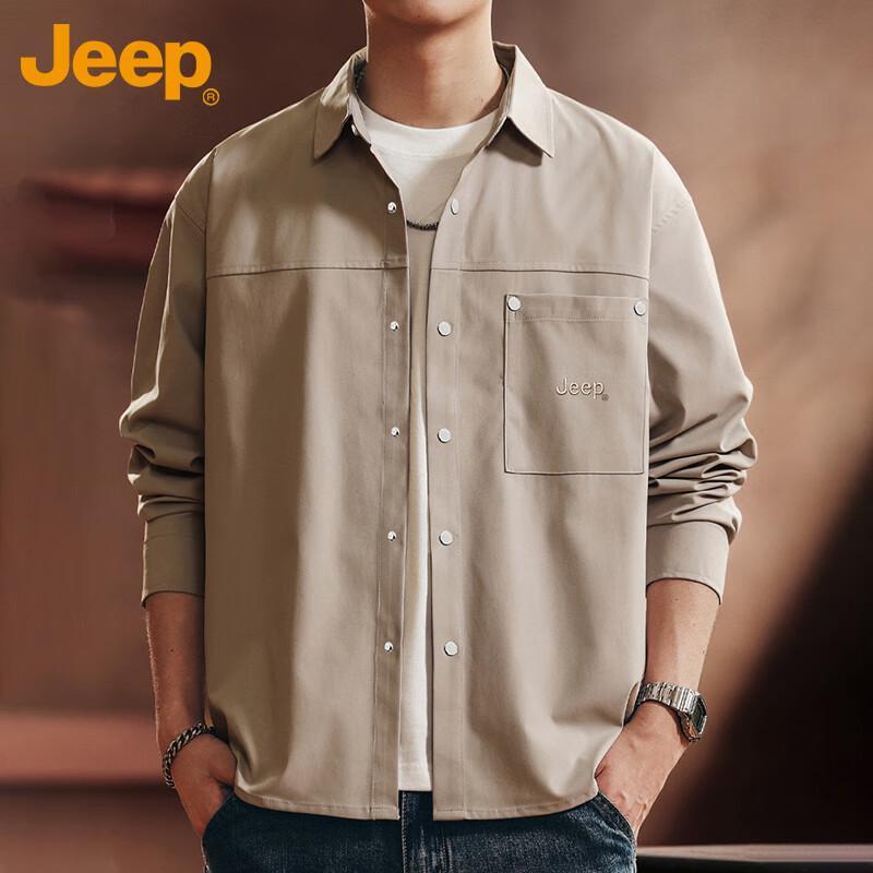 JEEP Men s Long-Sleeve Casual Workwear Shirt XL