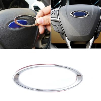 M76E Car Styling 3D for Creative Chrome Steering Wheel Sticker Logo Decorative Decal for for Focus MK1 MK2 MK3 MK4