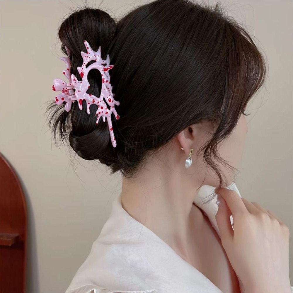 Acrylic Conch Hair Clip Geometric Hair Gripper Fashion Hair Claw Grasp  Daily