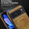For Google Pixel 10 Pro XL Case Compatible with MagSafe Kickstand Leather Phone Back Cover