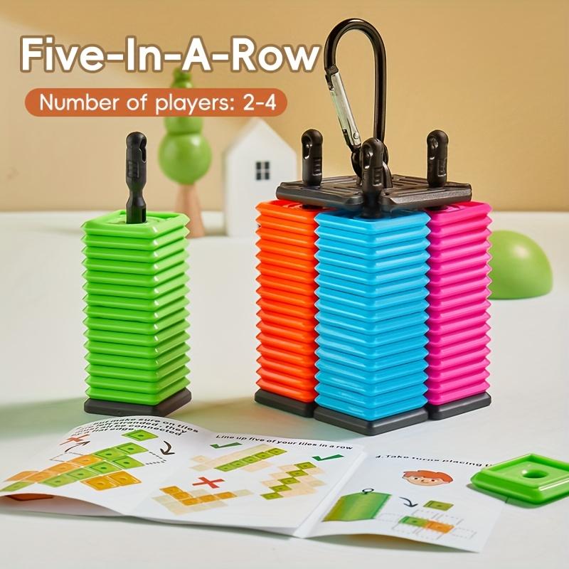 Colorful Portable Puzzle Gochi Game Five-in-a-Row Game For Kid And Adults Interactive Desktop Strategy Game With Colorful Pieces