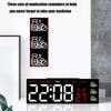 Modern LED Digital Alarm Clock With Pill Reminder And Brightness Adjustment Temperature Display For Home Office Decors