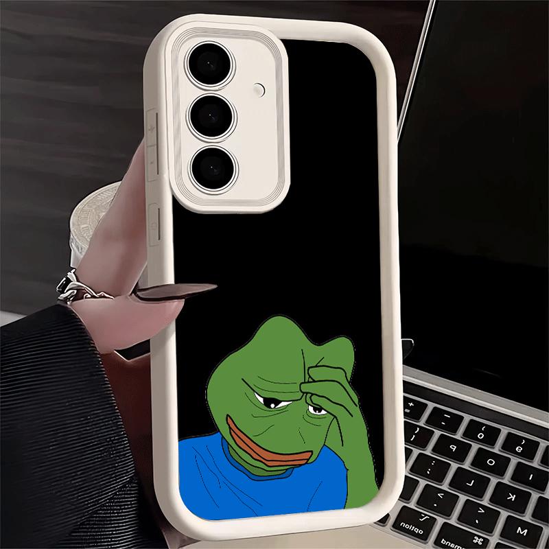 Phone Case for Samsung Galaxy S26 S25 Ultra S24 FE Funny Sad Forg P-Pepe Meme Shell S23 Plus S22 + S21 S20 5G Soft Silicone Fund