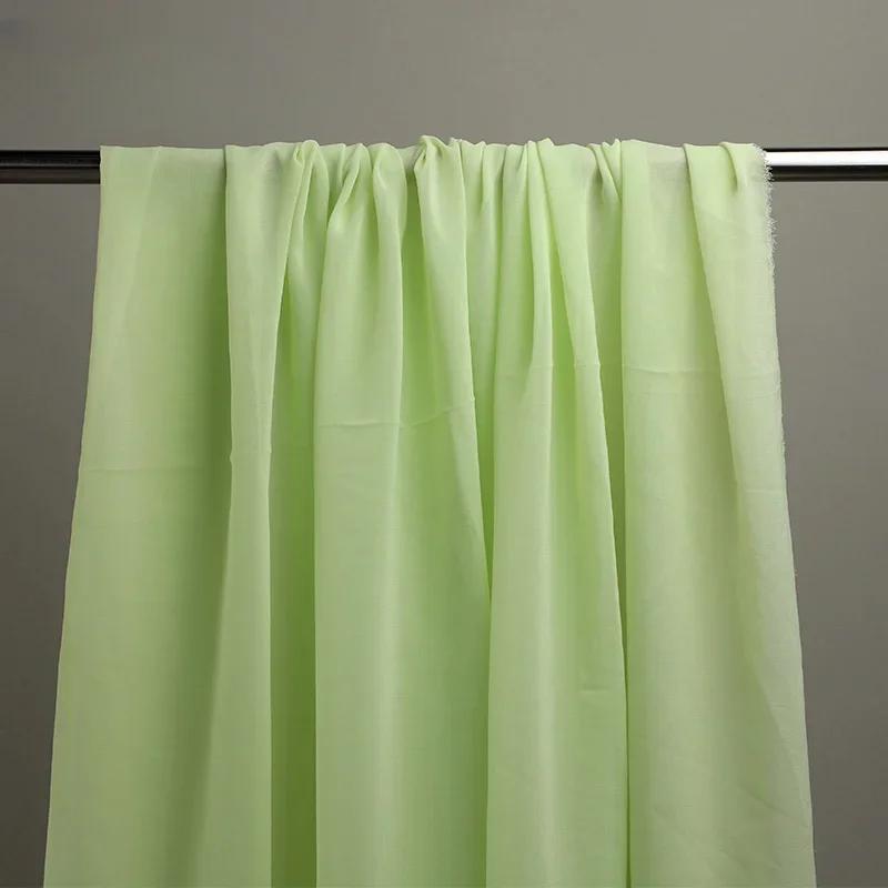 100x150cm Chiffon Fabric Clothing Wedding Decoration Avocado Green Sage Mint Yarn Layout Gauze DIY Home Deco Dress Material