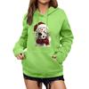 Women's Winter Christmas Printed Pullover Hooded Sweatshirt Fleece Long Sleeve Sweatshirt
