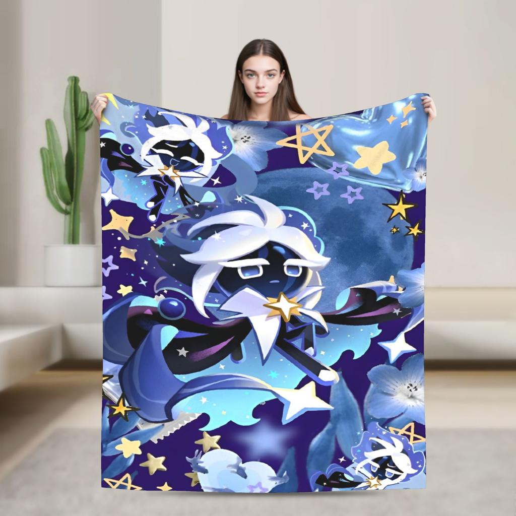 Cookie Run Kingdom Fleece Blanket  Novelty Throw Blanket for Bed Sofa Couch 200x150cm Quilt
