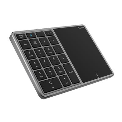 Teclado numérico de 22 teclas, teclado de contabilidade financeira BT4.2 + 2,4 GHz Tipo C, teclado de carregamento, teclado touch pad