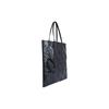 By Far Logo Embossed Shell Fabric And Leather Tote Bag Women tote bags Black 23PFSLTOTBLESFLLLAR