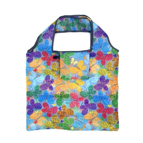 Folding Shopping Bag Reusable Tote Cute Prints Foldable Portable Animal Plants Fabric Grocery Shopping Tote