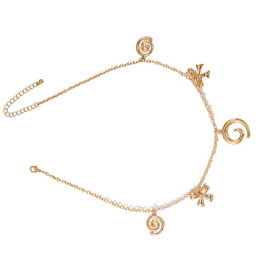 Delicate Conch Necklace wit Bowknot Pendant Unique Neckchain Jewelry Ornament Versatile Neck Jewelry for Vacation