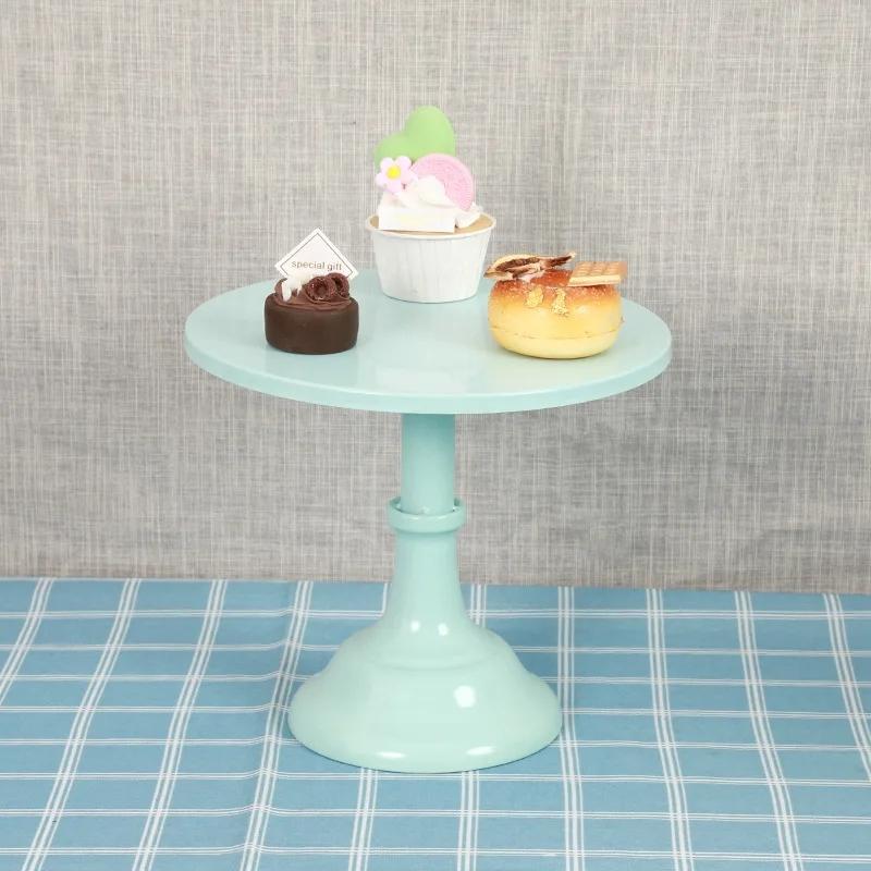 

Wrought Iron Cake Stand Home Party Dessert Display Stand Wedding Decoration Birthday Cake Tray Afternoon Tea Fruit Dessert Tray 8 inches синій