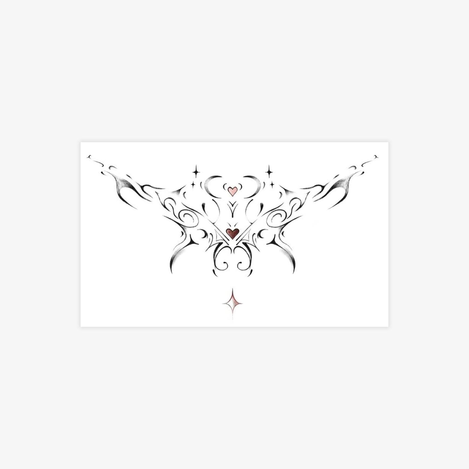Advanced sense, simple personality pattern, English short sentence tattoo sticker 15*9