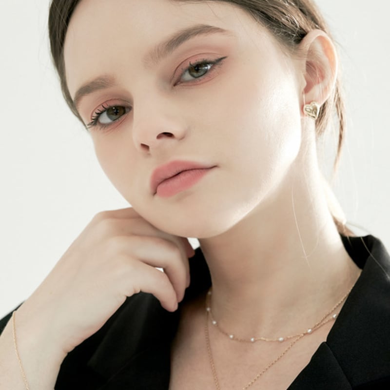 BESTY Lina Set - [925 Silver] Concave Circle Necklace