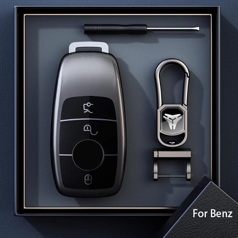 Titanium Gray for Mercedes Benz E C S GLC Class E200 E400 E63 W213 S550 S560 C260 Smart Remote Car Key Case Cover Accessories