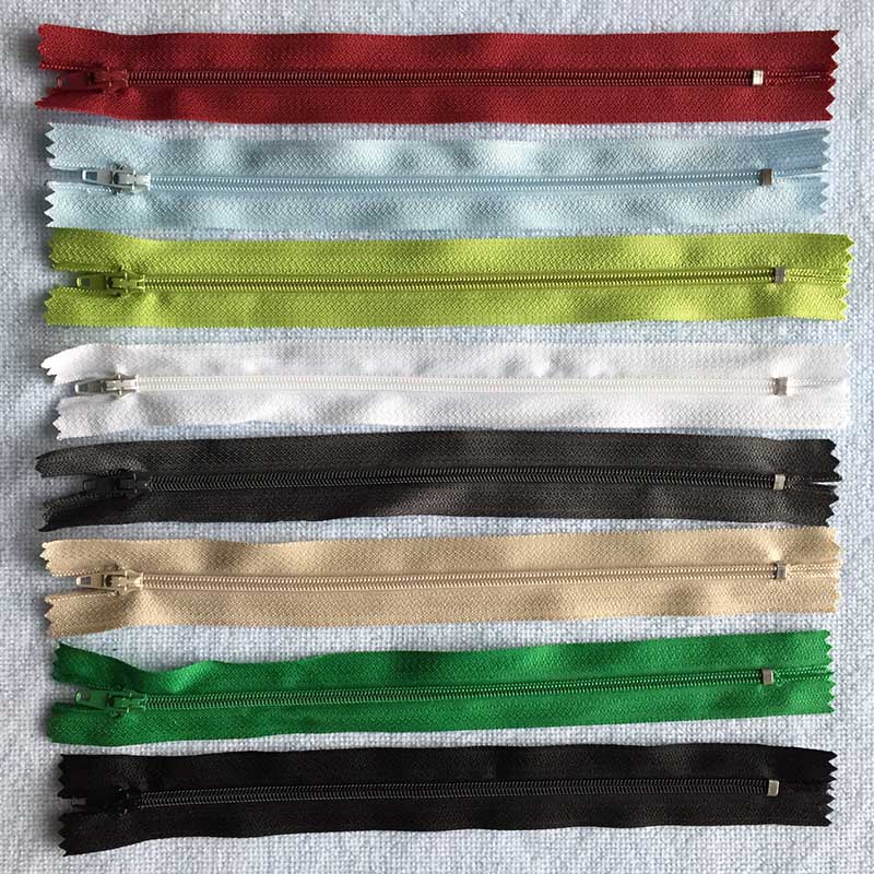 10 Pieces Nylon Zipper Zip 3# 20/30cm Zippers Sewing Accessories