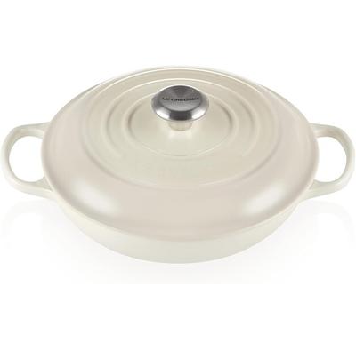 Le Creuset Cast Iron Round Sauté Pan 26 Cm 2.2 L Meringue (21180267164430)