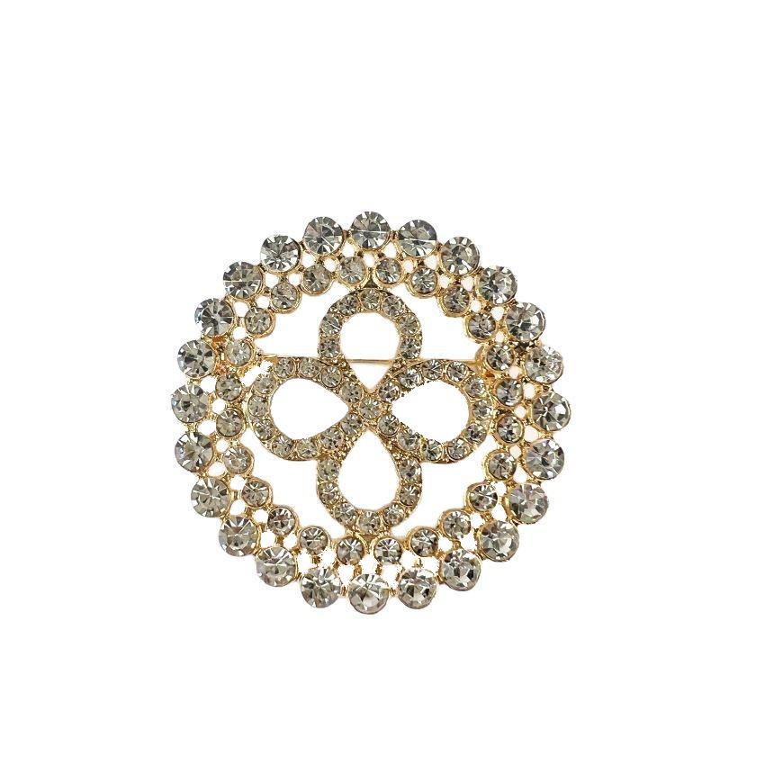 Elegant Rhinestone Bow Brooch: Versatile Alloy Pin for Chic Style and Modesty
