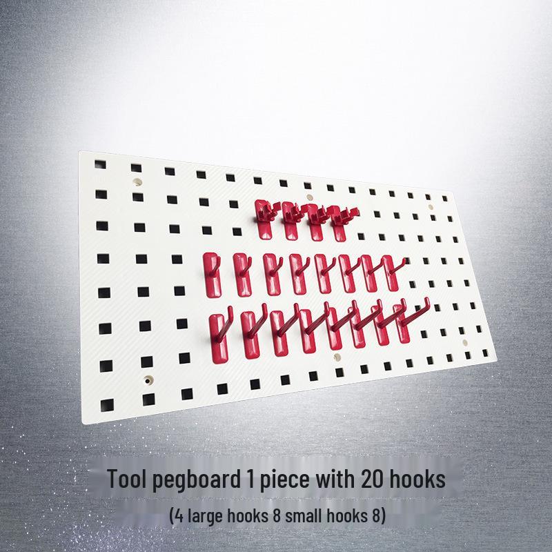 Pegboard Plastic Tool Organizer: Hanging Board for Car Wash, Hardware, Power Tools, and Storage Display.