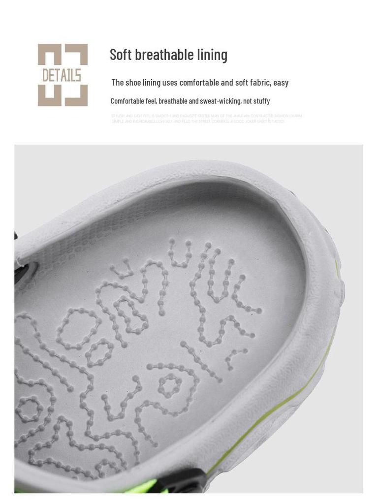 Men's Plus Size Lightweight Closed-Toe Beach Clog Sandals