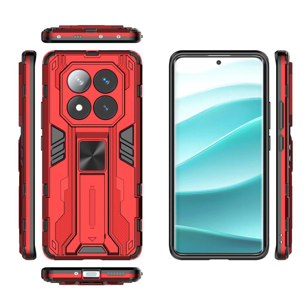 For Xiaomi Redmi Note 14 Pro 5G/Poco X7 5G Case PC + TPU Shockproof Phone Cover with Kickstand