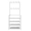 Nyana Home 155x60x28cm Entrance Hall Coat Rack, 4 Shelves 8 Hangers