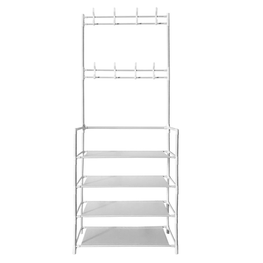 Nyana Home 155x60x28cm Entrance Hall Coat Rack, 4 Shelves 8 Hangers