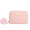 Women's short wallet, new rhombus embroidered iron sheet fluffy decorative change bag, casual small card bag.